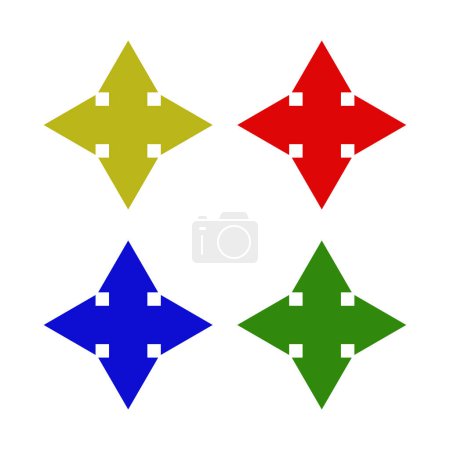 Ilustración de Conjunto de simples flechas web iconos vector ilustración - Imagen libre de derechos