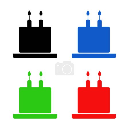 Photo for Cake icon vector illustration background - Royalty Free Image
