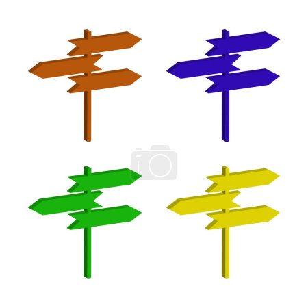 Photo for Set with colorful 3d directional pointers. vector illustration. - Royalty Free Image