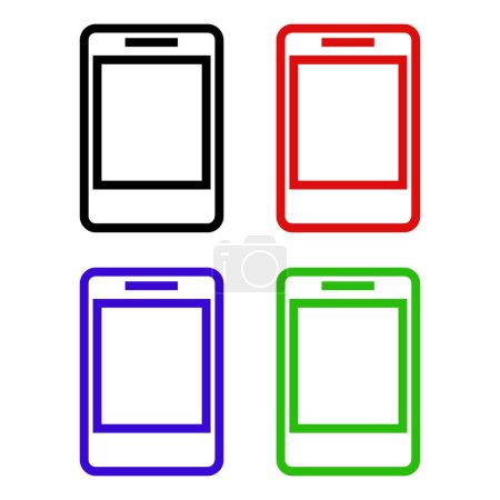 Illustration for Smartphone color vector icon - Royalty Free Image
