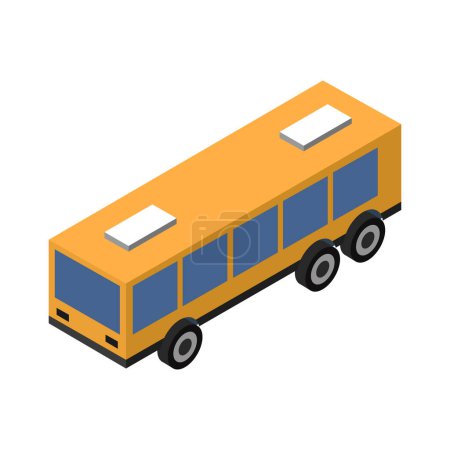 Téléchargez les illustrations : Icône de bus. illustration isométrique du vecteur d'icône de bus pour le web - en licence libre de droit