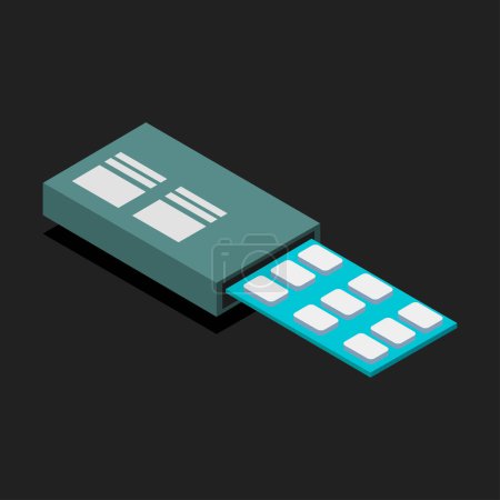 Illustration for Isometric vector illustration of a tablets - Royalty Free Image