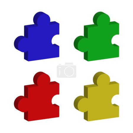 Illustration for Puzzle icon vector illustration - Royalty Free Image