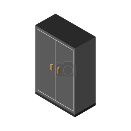 Illustration for Wardrobe web  icon isolated, furniture - Royalty Free Image
