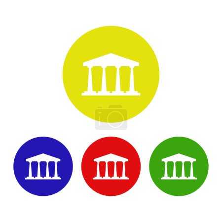 Illustration for Stylised bank icon, vector illustration - Royalty Free Image