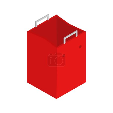 Illustration for Shopping cart icon, isometric 3d style - Royalty Free Image