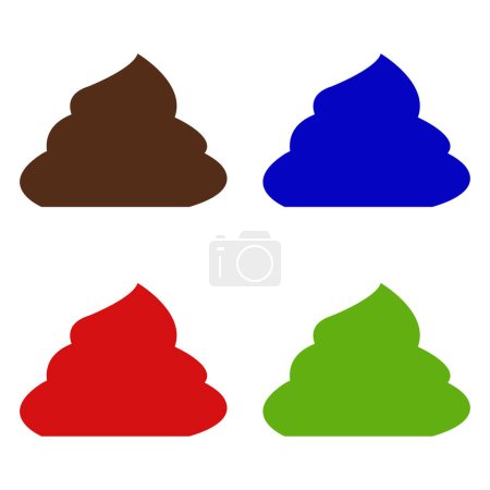 Illustration for Vector set of color clouds icons - Royalty Free Image