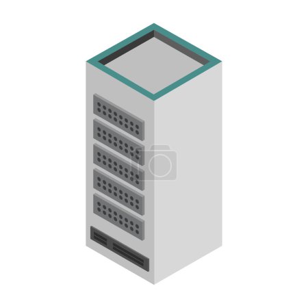 Illustration for Data center icon, isometry style - Royalty Free Image
