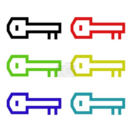Ilustración de Iconos clave vector ilustración - Imagen libre de derechos