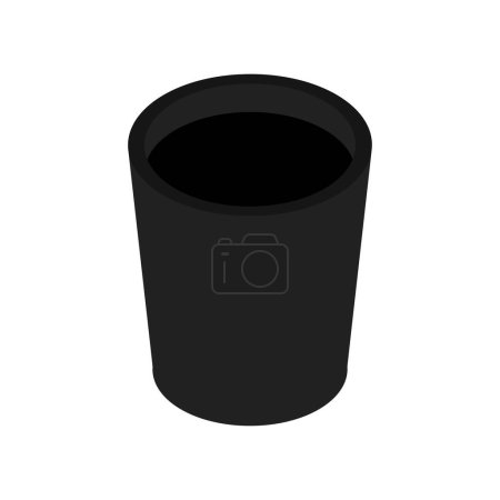 Vector flat icon of a garbage bin