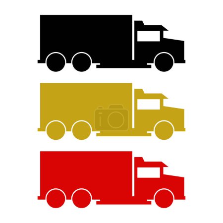 Téléchargez les illustrations : Illustration vectorielle icône camion - en licence libre de droit