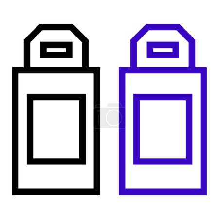 Ilustración de Diseño de iconos USB. Icono de Flash Drive símbolo aislado sobre fondo blanco. ilustración vectorial - Imagen libre de derechos