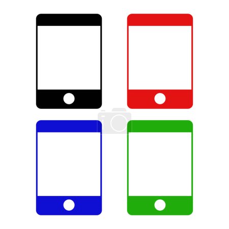Illustration for Smartphone color vector icon - Royalty Free Image