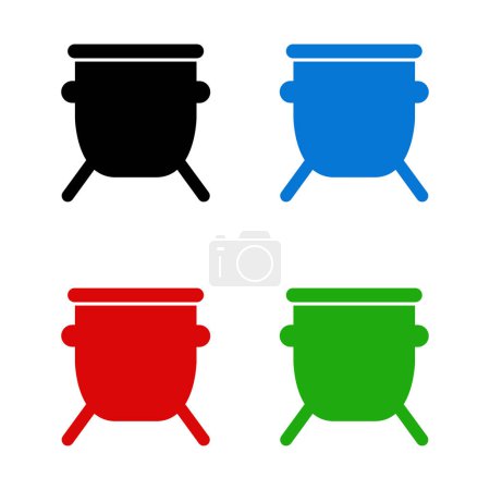 Photo for Cauldrons icons, vector illustration design - Royalty Free Image