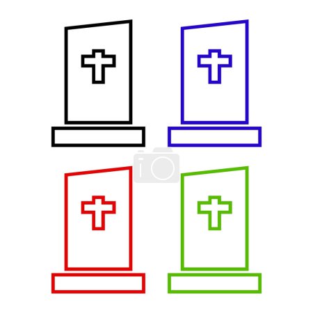 Ilustración de Lápida web icono vector ilustración - Imagen libre de derechos