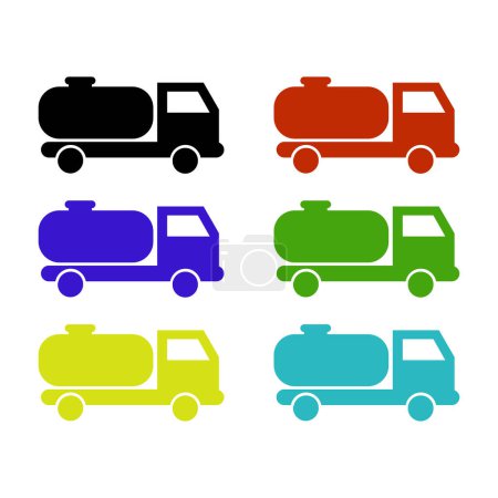 Ilustración de Ilustración vectorial del icono de transporte y transporte. colección de tren y camión símbolo de stock para la web. - Imagen libre de derechos