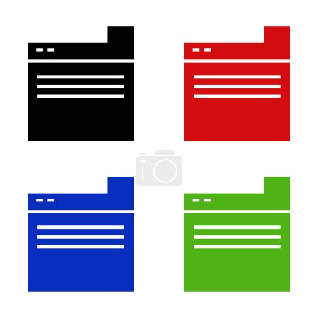 Illustration for Paper folder flat vector icon - Royalty Free Image