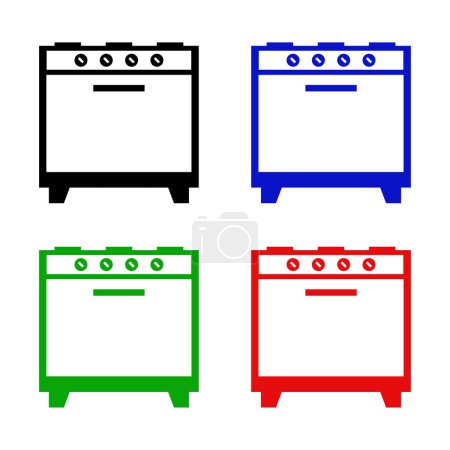 Ilustración de Icono de la estufa vector ilustración - Imagen libre de derechos