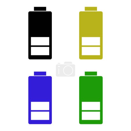 Téléchargez les illustrations : Modèle de logo batterie faible - en licence libre de droit