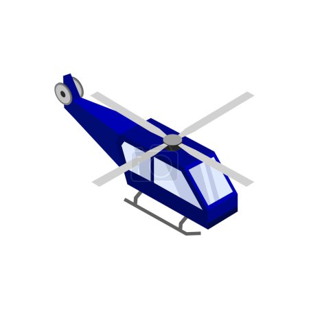 Ilustración de Icono de helicóptero en estilo de dibujos animados aislados en el fondo. - Imagen libre de derechos