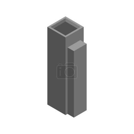 Illustration for Vector illustration of single isolated building icon - Royalty Free Image