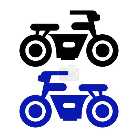 Ilustración de Iconos de motocicleta. ilustración vectorial. - Imagen libre de derechos