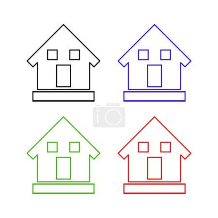 Illustration for Stylised icon of house, home banner vector illustration - Royalty Free Image