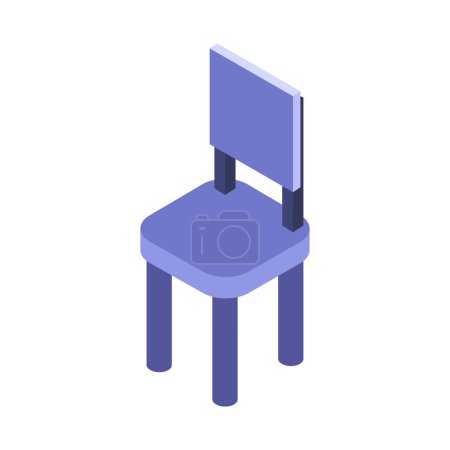 Téléchargez les illustrations : Icône de meubles de chaise, illustration vectorielle - en licence libre de droit