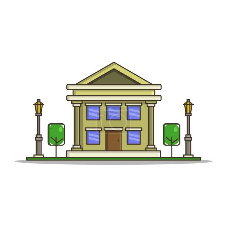 Ilustración de Icono estilizado de la casa, ilustración del vector de la bandera del hogar - Imagen libre de derechos