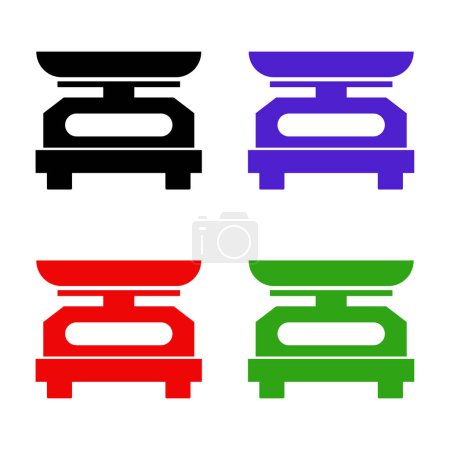 Illustration for Scales style icon, illustration of measuring elements icons for ui and ux, website or mobile application - Royalty Free Image