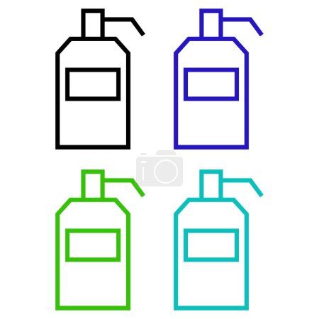 Illustration for Set of soap bottles icons on white background - Royalty Free Image