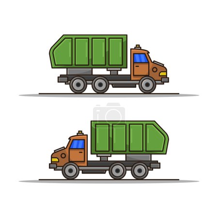 Téléchargez les illustrations : Icône vectorielle camion isolé sur fond blanc - en licence libre de droit