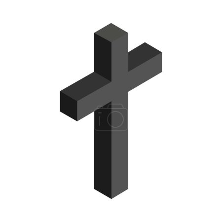 Illustration for Cross icon vector illustration - Royalty Free Image