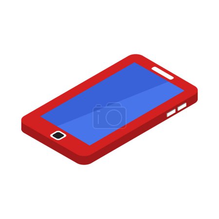Illustration for Full screen smartphone icon. Isometric of full screen smartphone icon for web design isolated on white background - Royalty Free Image