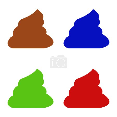 Ilustración de Conjunto de iconos de color plano de color. - Imagen libre de derechos