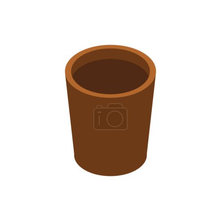 Illustration for Vector flat icon of a garbage bin - Royalty Free Image