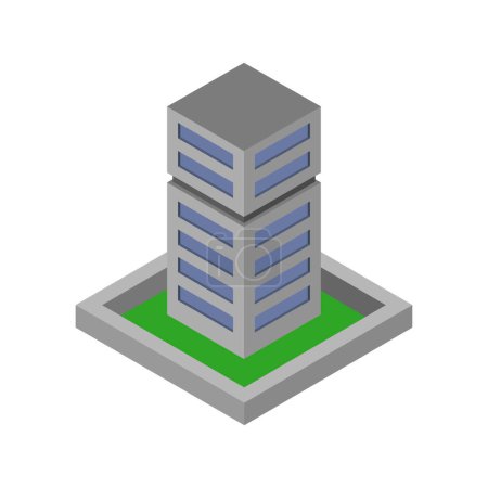 Illustration for Stylised icon of apartment building, vector illustration - Royalty Free Image
