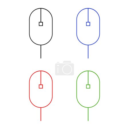 Ilustración de Icono del ratón de ordenador aislado sobre fondo blanco - Imagen libre de derechos