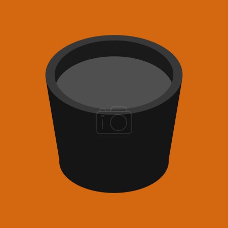 Illustration for Vector flat icon of a garbage bin - Royalty Free Image