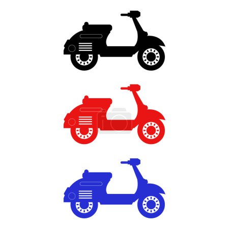 Illustration for Motorbike set icon, vector illustration - Royalty Free Image