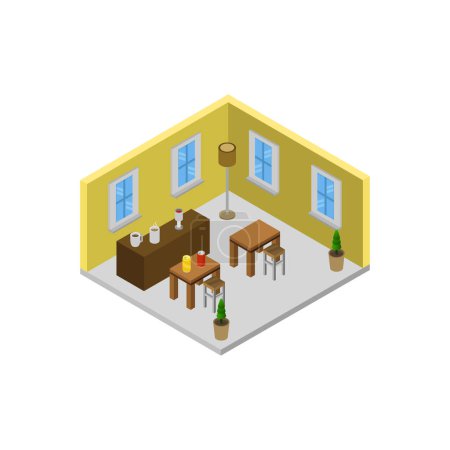 Illustration for Interior of the restaurant - Royalty Free Image