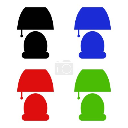 Photo for Lamps icons set. flat design vector illustration. - Royalty Free Image
