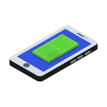 Illustration for Football soccer game flat design - Royalty Free Image