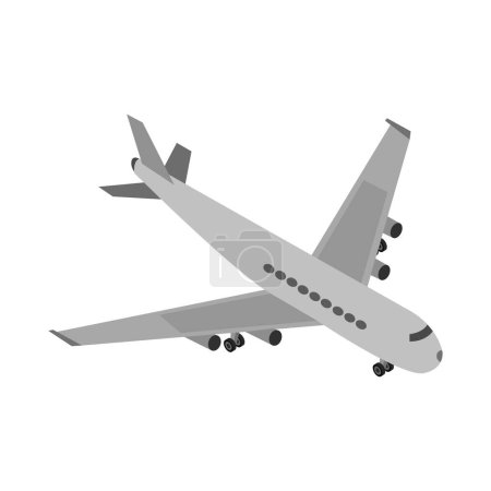 Téléchargez les illustrations : Icône de l'avion. concept de voyage et vacances. conception isolée - en licence libre de droit