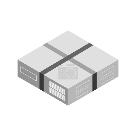 Illustration for Cardboard box, delivery icon, vector illustration of parcel - Royalty Free Image