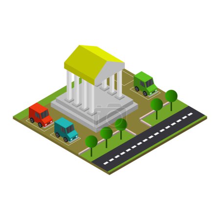 Illustration for Isometric vector illustration of city - Royalty Free Image