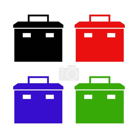 Illustration for Toolbox web icon vector illustration - Royalty Free Image
