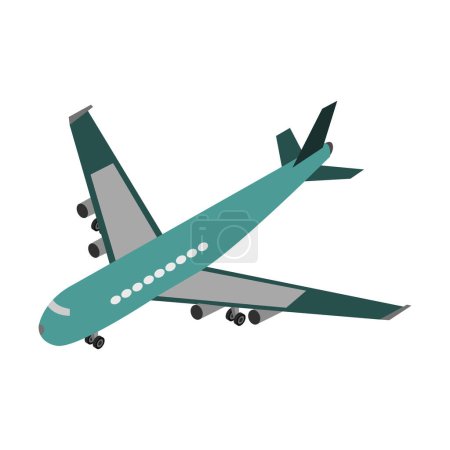 Téléchargez les illustrations : Icône de transport d'avion isolé - en licence libre de droit