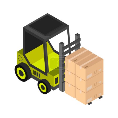 Ilustración de Camión con cajas vector ilustración diseño - Imagen libre de derechos