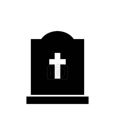 Ilustración de Lápida icono vector ilustración - Imagen libre de derechos